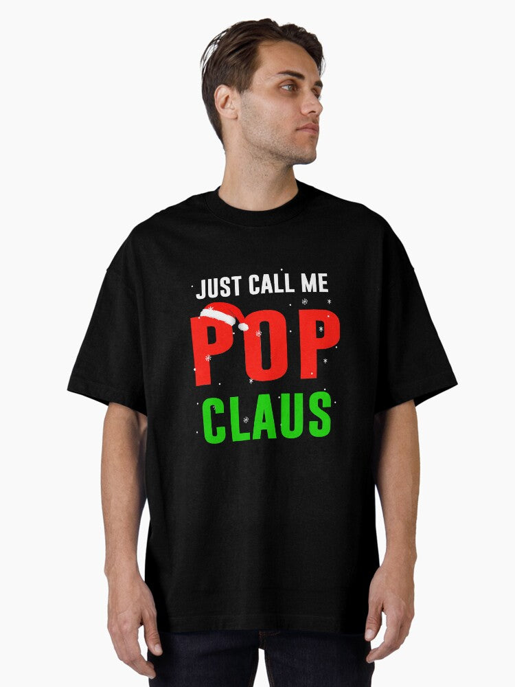 Santa Pop Claus Matching Family Oversized T-Shirt | Premium Unisex T-Shirt, Trending Graphic Tee