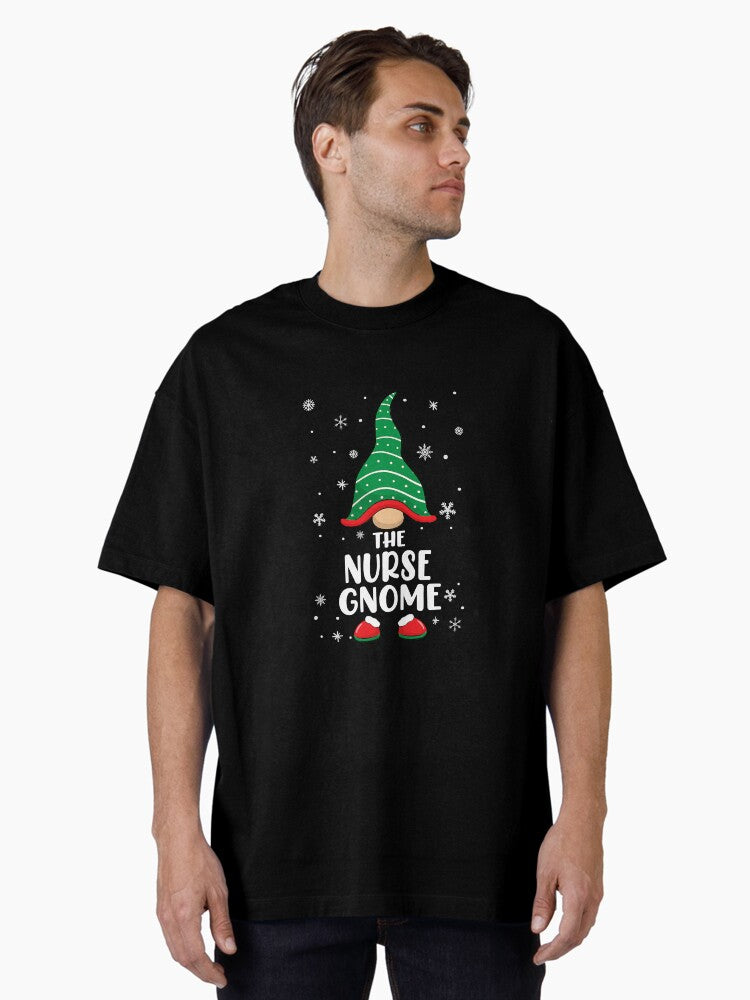 Nurse Gnome Matching Family Christmas Oversized T-Shirt | Premium Unisex T-Shirt, Trending Graphic Tee