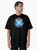 Happy Hogmanay Lang May Yer Rum Leek Oversized T-Shirt | Premium Unisex T-Shirt, Trending Graphic Tee
