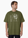Funny Border Terrier Dog Portrait Oversized T-Shirt