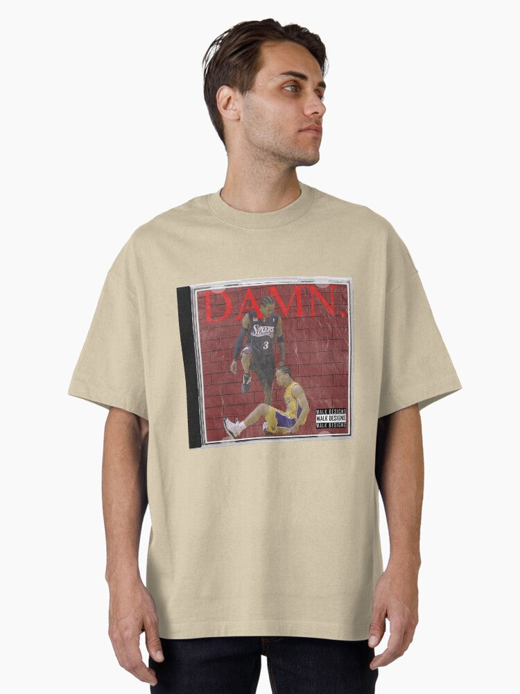 Allen Iverson x Kendrick Lamar x DAMN Oversized T Shirt T Shirt AI Inspired Art Futuristic Style