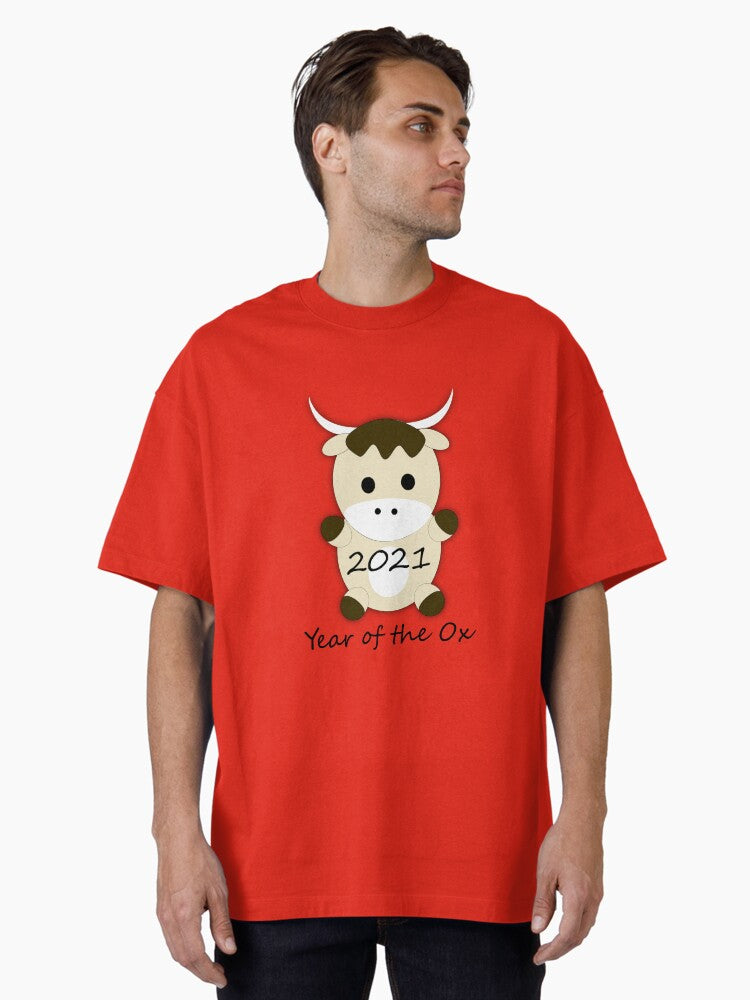 Chinese New Year 2021 Year of the Ox Oversized T-Shirt | Premium Unisex T-Shirt, Trending Graphic Tee