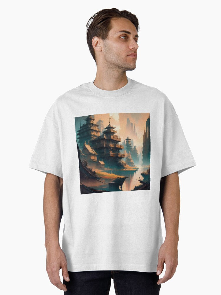 Urban Skylines Oversized T Shirt T Shirt Streetwear Style Tech Vibe