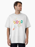 Ballons Happy New Year 2023 celebrate party Oversized T-Shirt | Premium Unisex T-Shirt, Trending Graphic Tee