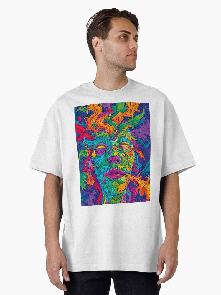 Stoner Background Cover Images Oversized T Shirt T Shirt Streetwear Style Tech Vibe