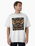 Explosive Fine Aggressive New Traditional Pattern Digital Painting Oversized T Shirt T Shirt Streetwear Style Daily Wear