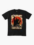 Vintage Catzilla Funny Black Cat T-Shirt Premium