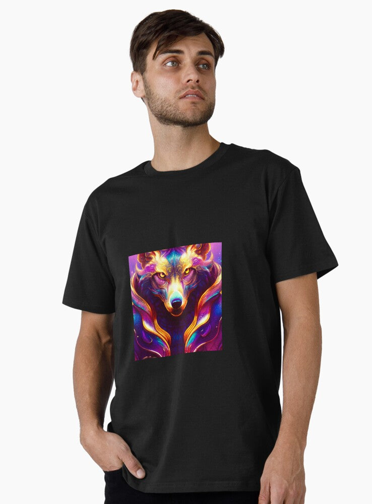 Chromatic Wolf 3 Premium T Shirt T Shirt Premium Print Modern Aesthetic