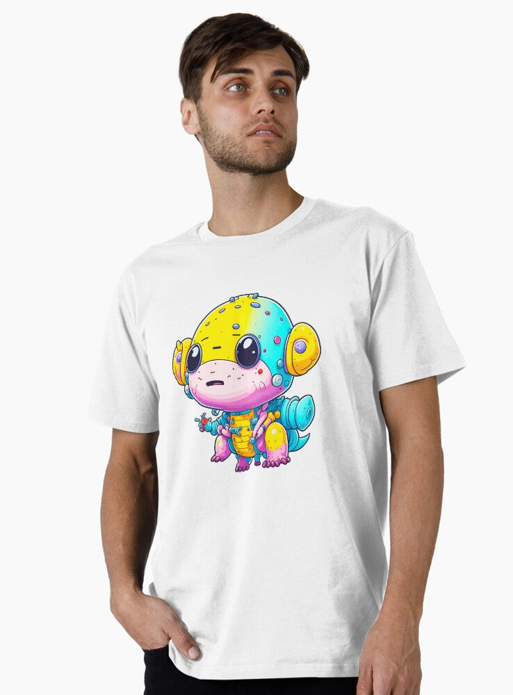 Cute Robot Axolotl Colorful 003 Premium T Shirt T Shirt Premium Print Modern Aesthetic