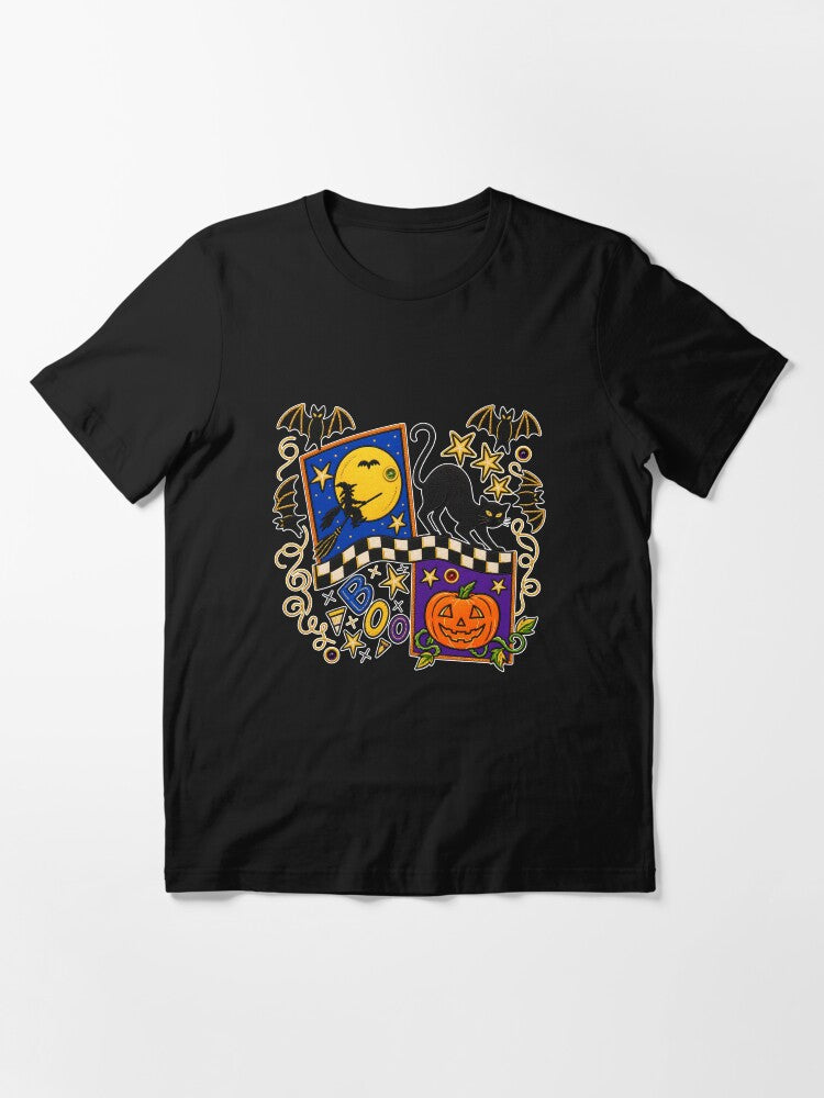 Black Cat Bat Moon Pumpkin Essential T-Shirt