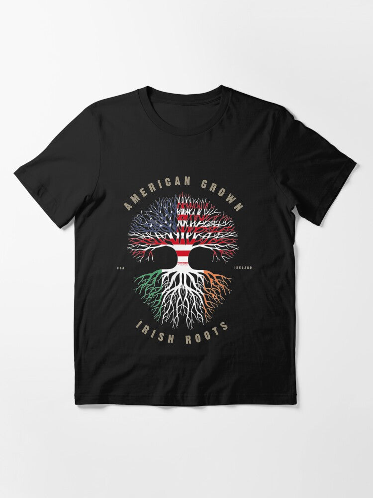 American Grown Irish Roots Ireland Flag . Essential T-Shirt
