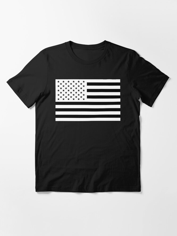 Black and White USA Flag Essential T-Shirt