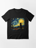 Cat Starry Night Van Gogh for Lover Mom Dad Essential T-Shirt