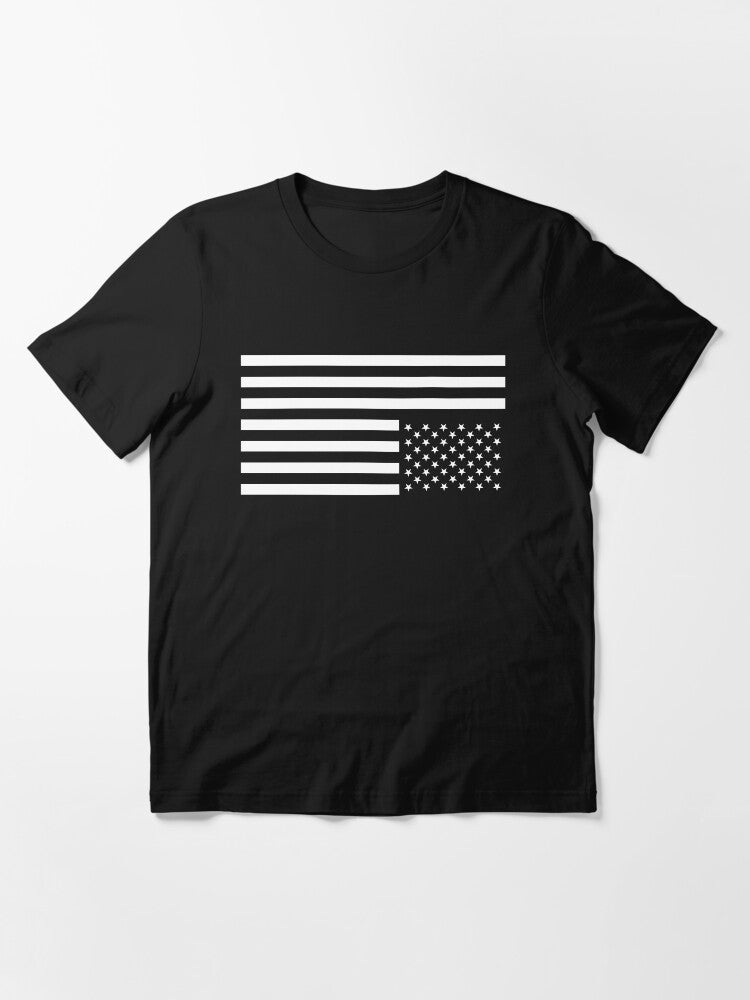 White on Black Reverse US Flag Essential T-Shirt