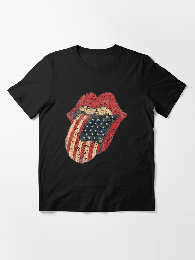 Vintage American Flag Lips Essential T-Shirt