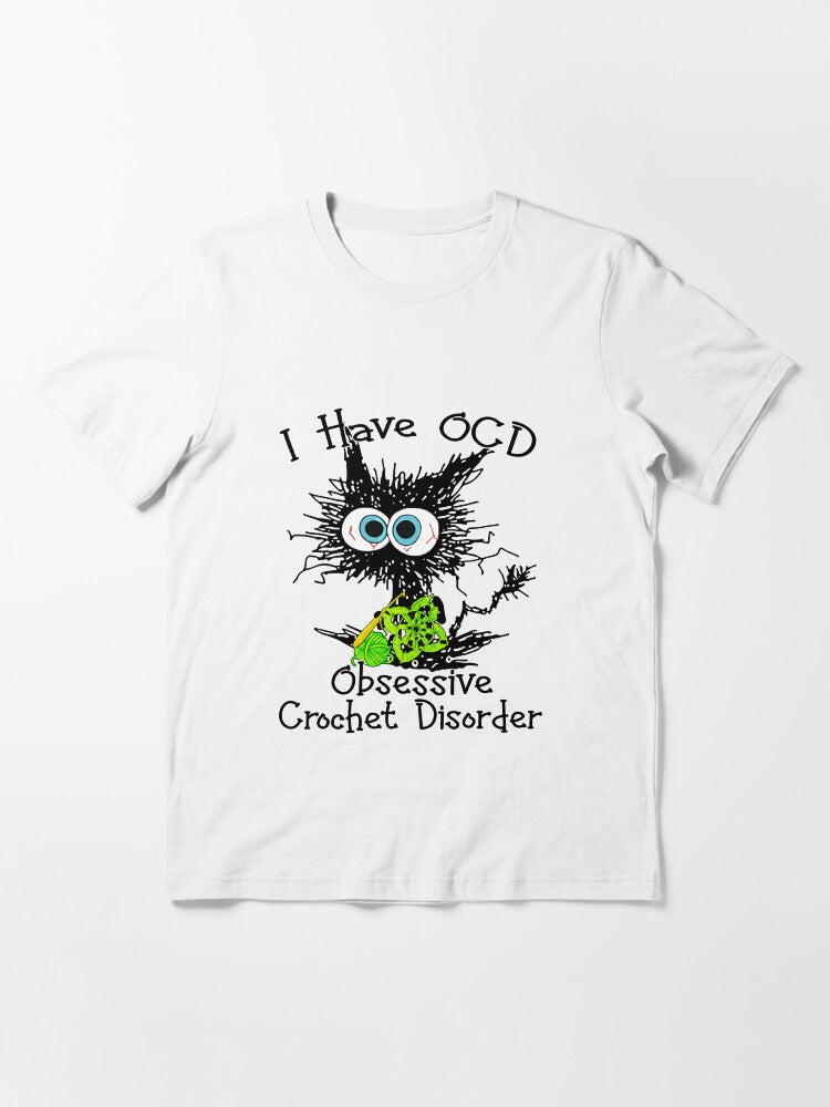Funny I Have O.c.d Obsessive Crochet Disorder Cat Lover Essential T-Shirt