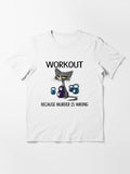 Black Cat Workout Because Murder is Wrong Essential T-Shirt