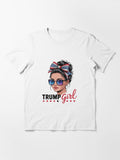 The Politician Girl Messy Bun Sunglasses the 2024 USA Flag Essential T-Shirt