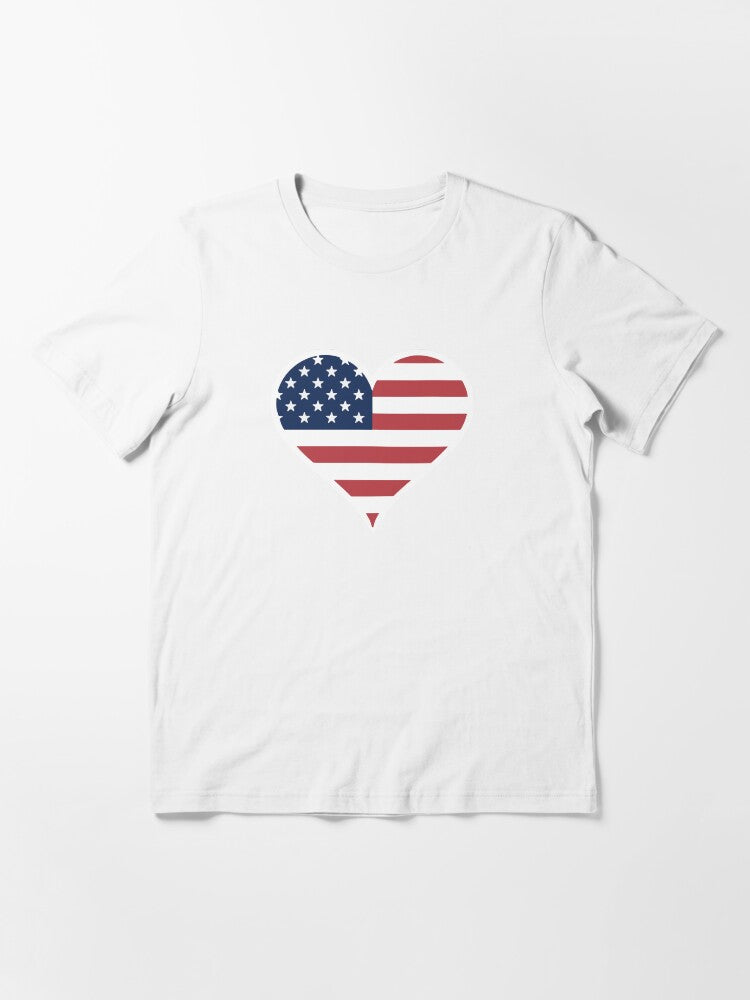 American Flag Pride I Heart America Essential T-Shirt
