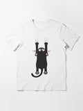 Black Cat Holding on Essential T-Shirt 2
