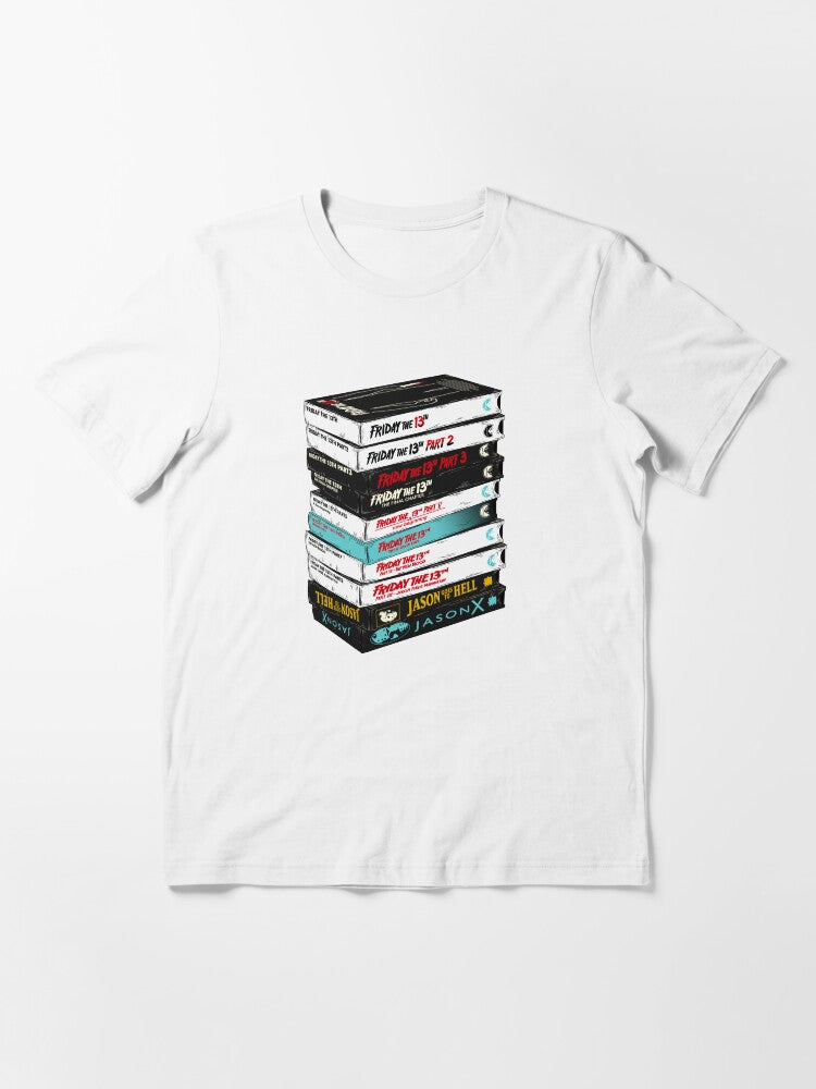 Friday the 13th Vhs Stack Essential T Shirt Premium Print