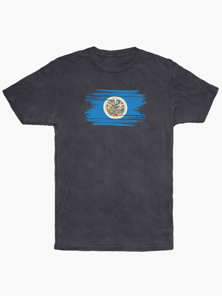 Distressed Organization of American States Flag Vintage Wash T-Shirt