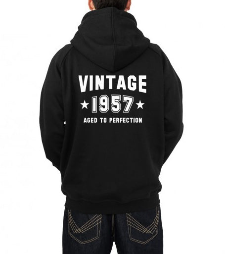 Vintage Black Hooded Sweatshirt